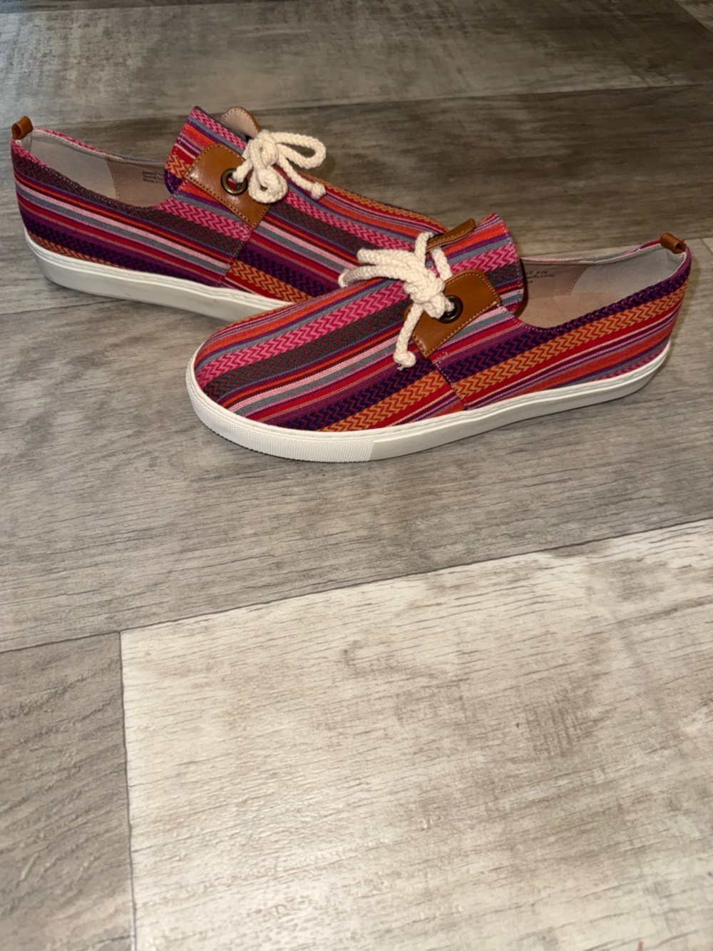 Bellini Multicolor Striped Slip-On Sneakers with Rope Laces